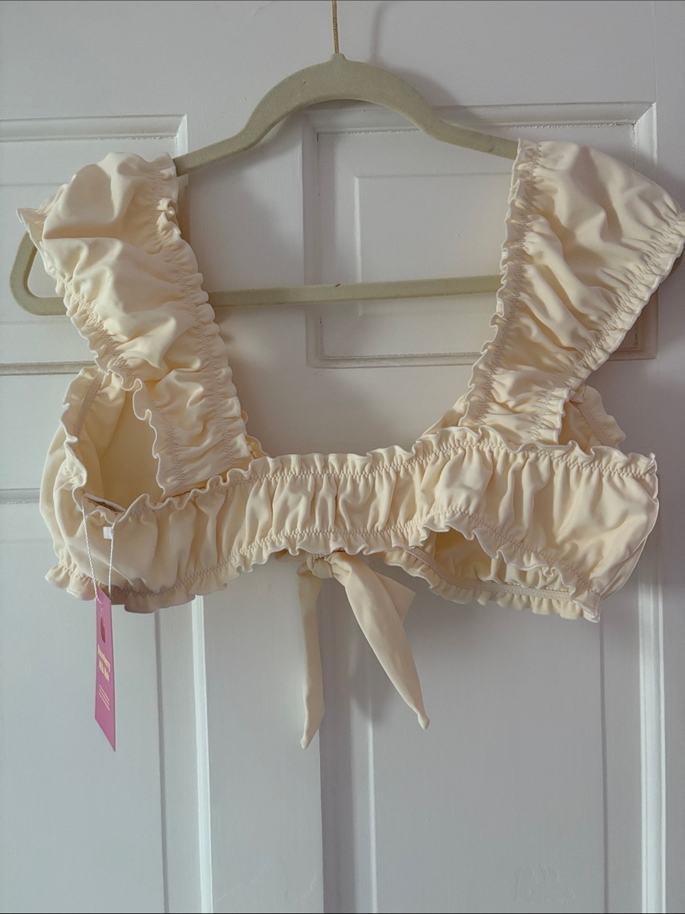 Strawberry Milk Mob Ruffle Bikini Top - Picture 5 of 5